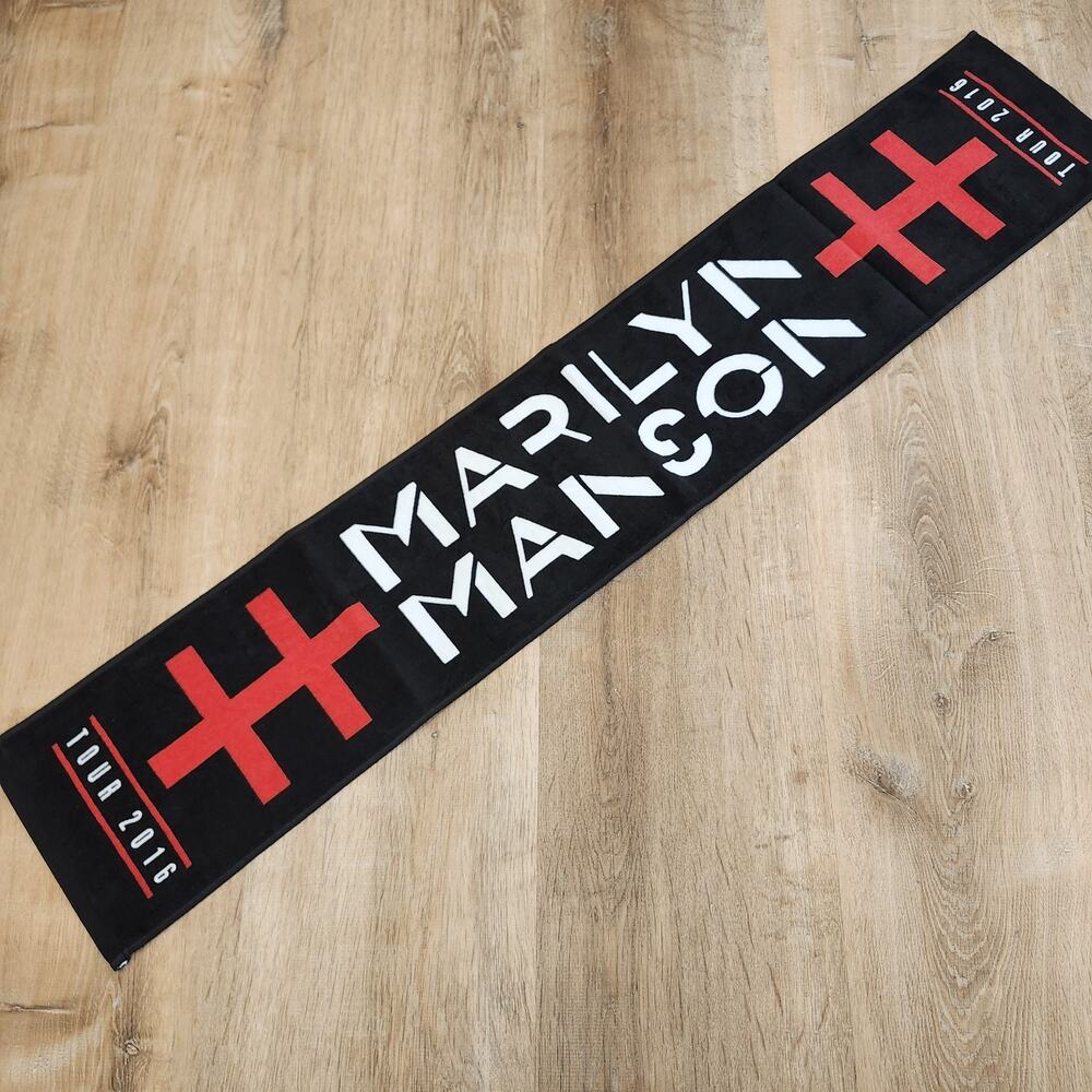 NOS Marilyn Manson Japan 2016 Tour Muffler Towel Rare HTF Authentic Merch